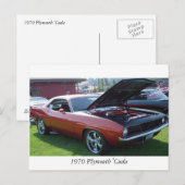 1970 Plymouth Cuda Briefkaart (Voorkant / Achterkant)