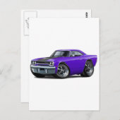 1970 Roadrunner Paars-Black Briefkaart (Voorkant / Achterkant)