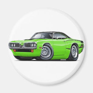 1970 Super Bee Limoen-Black Top C-Stripe Magneet