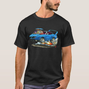 1970 Supervogelblauwe auto T-shirt