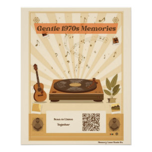 1970s Geheugen Zorg Muziek Poster Dementie Alzheim Perfect Poster