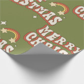 1970s Groovy Merry Christmas Funky Cadeaupapier (Hoek)