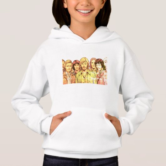 1970s Group of Men on a Cozy Long Sleeve White (Voorkant)