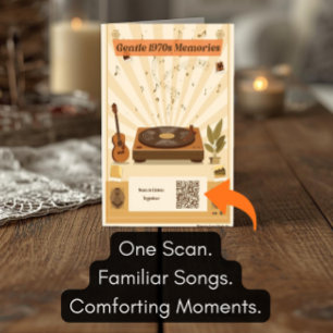 1970s Muziek Afspeellijst Wenskaart Dementie Kaart