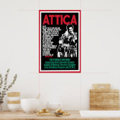 1970s Poster -Black Panther- Attica Art Wall (Cuisine)