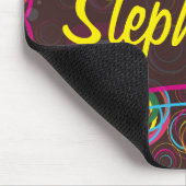 1970's Retro Circle Square 1950 Groovy Mousepad Muismat (Hoek)