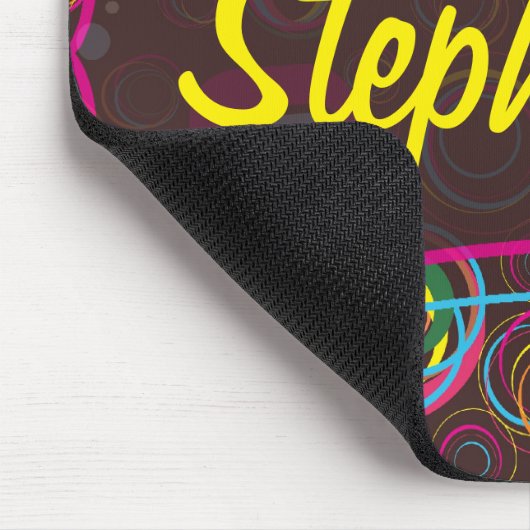 1970's Retro Circle Square 1950 Groovy Mousepad Muismat (Hoek)