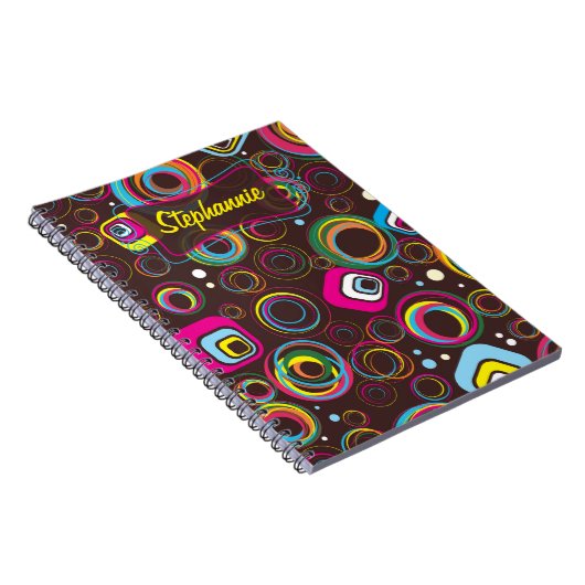 1970's Retro Circle Square 1950 Spiral Notitieboek (Rechterzijde)