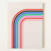 1970s Retro Stripe Personnalisable Photo Planner (Dos)