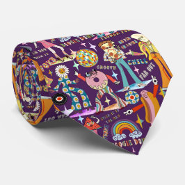 1970s Sticker Disco Neck Tie Stropdas