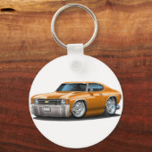 1971-1972 Chevelle Oranje auto Sleutelhanger (Voorkant)