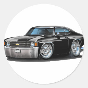 1971-72 Chevelle Black Car Ronde Sticker