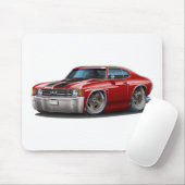 1971-72 Chevelle Maroon-Black Car Muismat (Met muis)