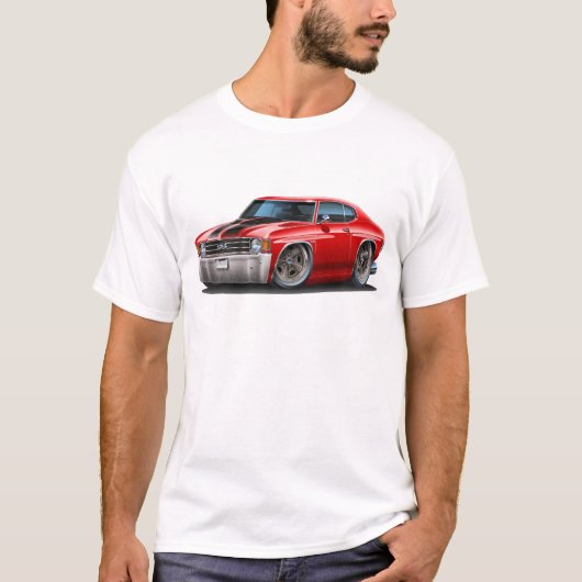 1971-72 Chevelle Red-Black Car T-shirt (Voorkant)
