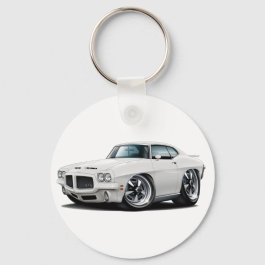 1971-72 GTO witte auto Sleutelhanger (Voorkant)