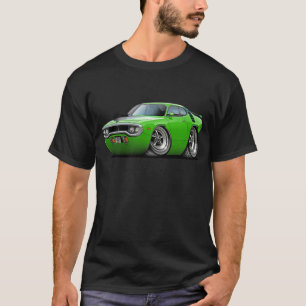 1971-72 Roadrunner Limoen-zwarte auto T-shirt