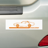 1971-72 Roadrunner Oranje auto Bumpersticker (Op auto)