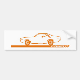 1971-72 Roadrunner Oranje auto Bumpersticker