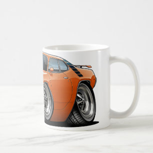 1971-72 Roadrunner Oranje-zwarte auto Koffiemok