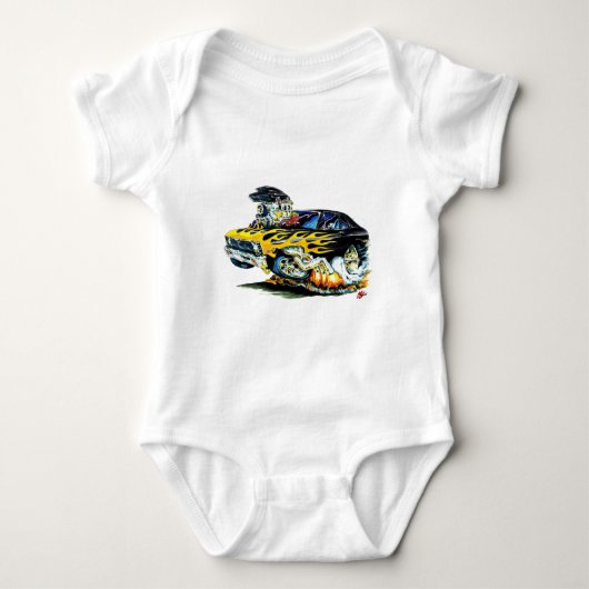 1971-74 Nova Black-Yellow Flames Romper (Voorkant)