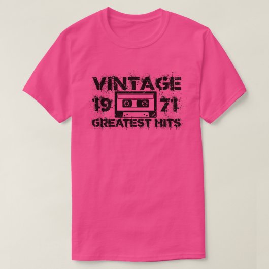 1971 Grootste Hits  Zwart T-shirt (Design voorkant)