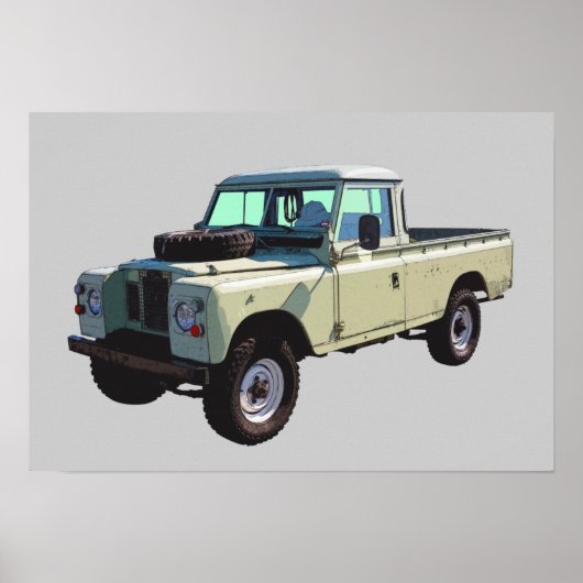 1971 Land Rover Pickup Truck Poster (Voorkant)
