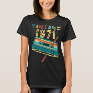 1971 Music Cassette 52th Birthday 52 Year T-shirt