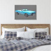 1971 Oldsmobile Cutlass Opperste Spierauto Canvas Afdruk (Insitu (Slaapkamer))