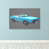 1971 Oldsmobile Cutlass Opperste Spierauto Canvas Afdruk (Insitu (Houten vloer))