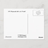 1971 Plymouth "Cuda" 440 Briefkaart (Achterkant)