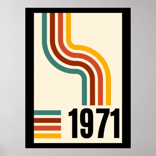 1971 Retro Vintage Poster (Voorkant)