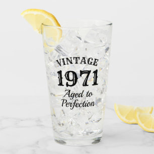 1971 tot in de perfectie 50ste verjaardagscadeau glas