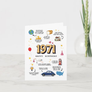 1971 Verjaardag Kaart voor papa of mama