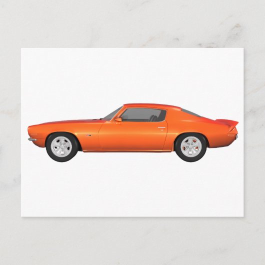1972 Camaro: Spierauto: Oranje finish: Briefkaart (Voorkant)
