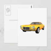 1972 Camaro Z28: Spierauto: Gele afwerking: Briefkaart (Voorkant / Achterkant)