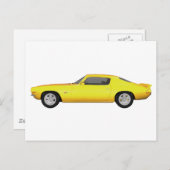 1972 Camaro Z28: Spierauto: Gele afwerking: Briefkaart (Voorkant / Achterkant)