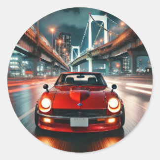 1972 Datsun 240Z  nissan tokyo Car japan japanese Ronde Sticker