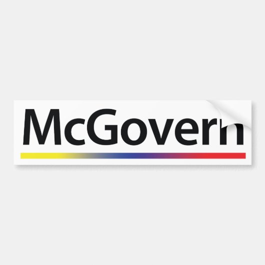 1972 George McGovern  Bumpersticker (Voorkant)
