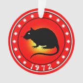 1972 Jaar van de Rat Ornament (voorkant)