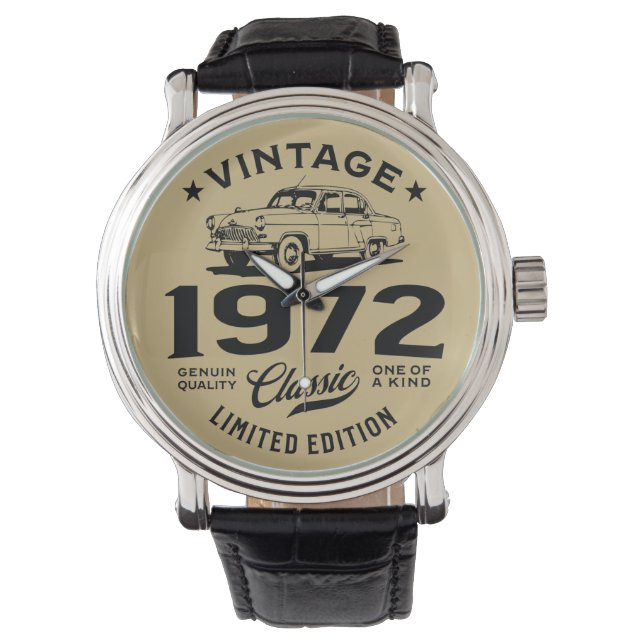  1972 Klassieke 50 jaar oude Gift vaders dag Horloge (Voorkant)