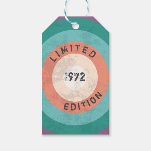  1972 Limited Edition 50th Birthday Cadeaulabel (Voorkant)