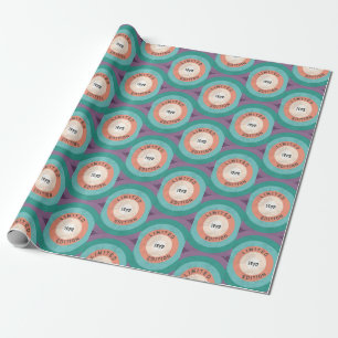  1972 Limited Edition 54e verjaardag Retro Cadeaupapier