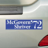1972 McGovern Shriver  Bumpersticker (Op auto)