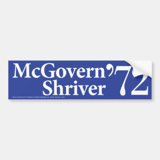 1972 McGovern Shriver Bumpersticker