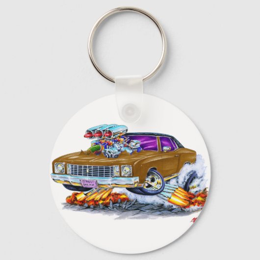 1972 Monte Carlo Brown Car Sleutelhanger (Voorkant)