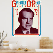 1972 Nixon Presidentiële campagne Poster (Keuken)