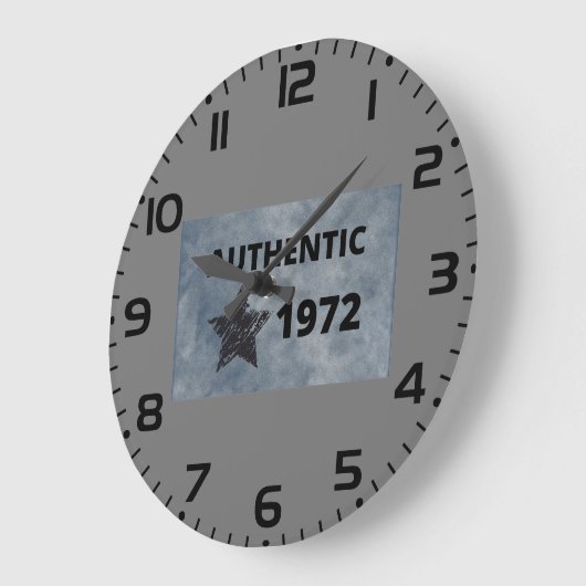 1972  Star Retro Verjaardag Ontwerp Grote Klok (Hoek)