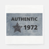 1972  Star Retro Verjaardag Ontwerp Servet (Voorkant)