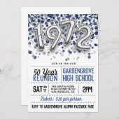 1972 Uitnodiging tot hereniging van de middelbare  (Voorkant / Achterkant)