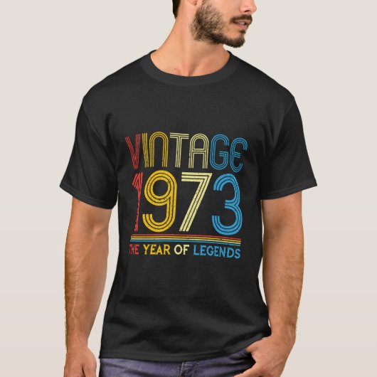 1973 1973 voor legendes geboren gemaakt 1973 t-shirt (Voorkant)